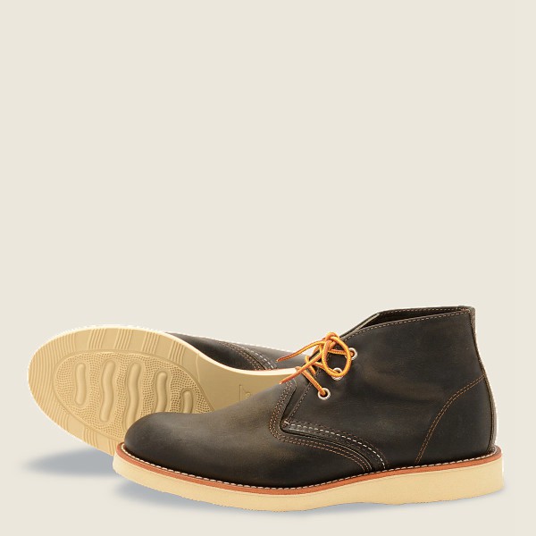 Zapatos Red Wing Heritage Hombre Grises Oscuro - Work - Chukka Rough & Tough Cuero - 764-OQEHBC